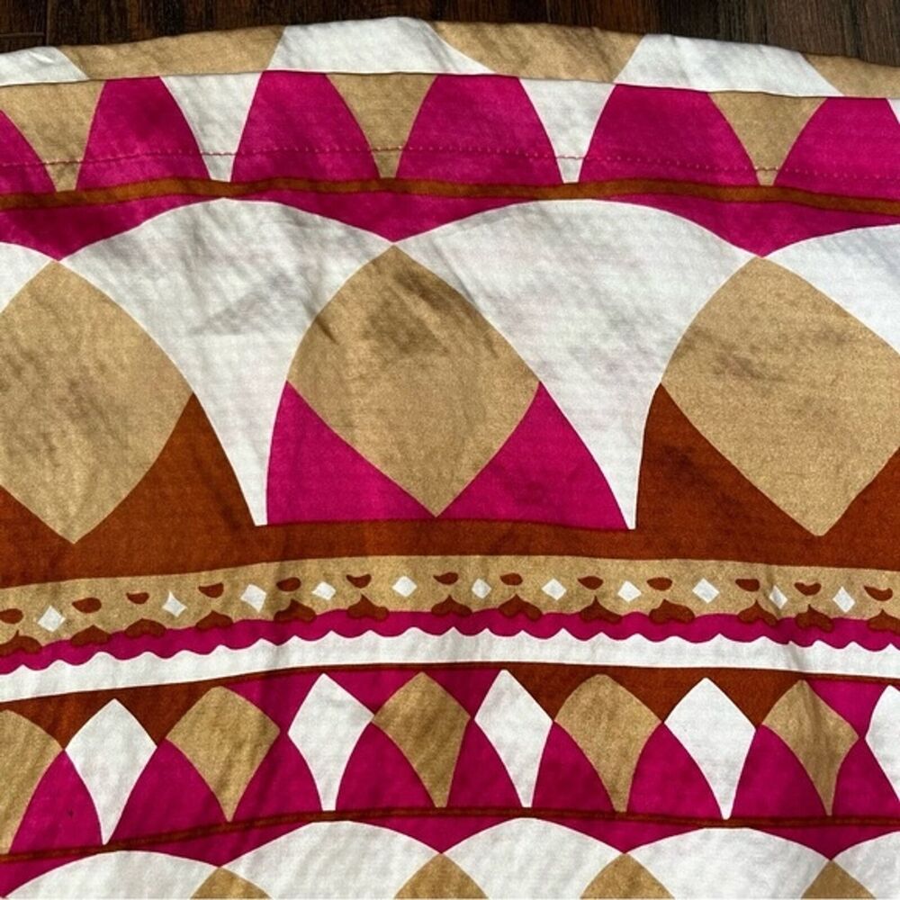 Diane Von Furstenberg Women’s Pink Geometric Silk Shift Dress Size 12 Vintage - Picture 10 of 10